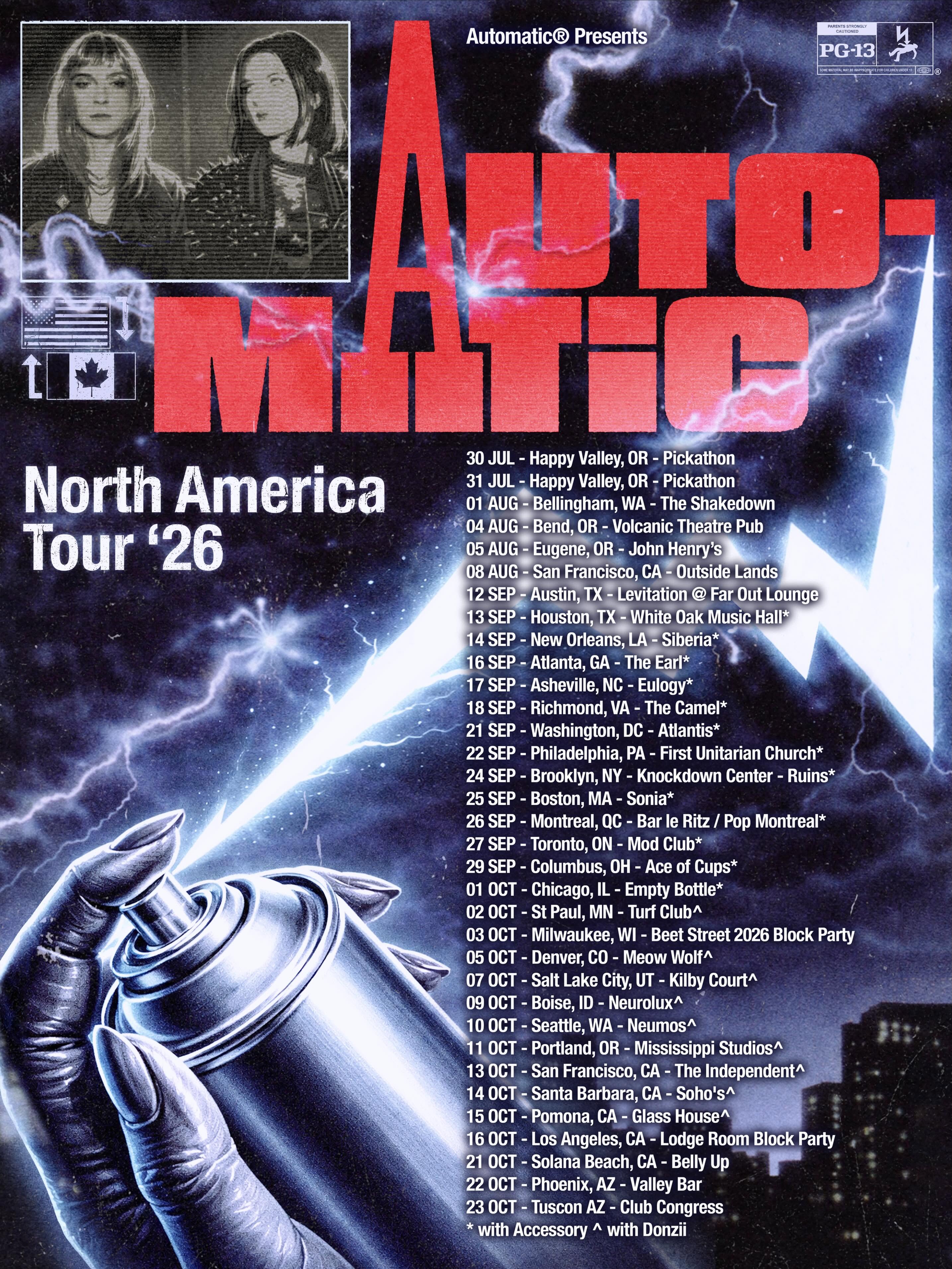 Automatic concert tour poster 2026